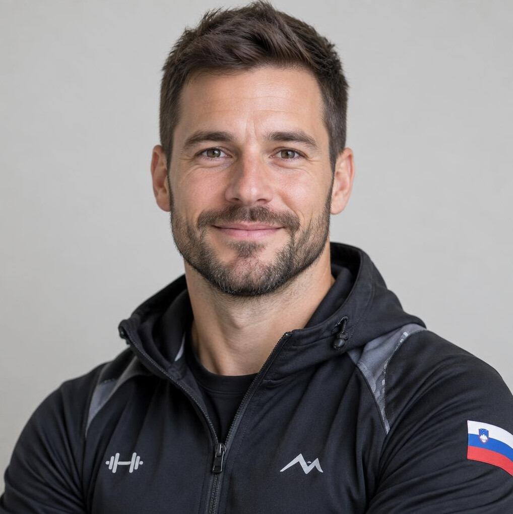 Man portrait with short beard smiling