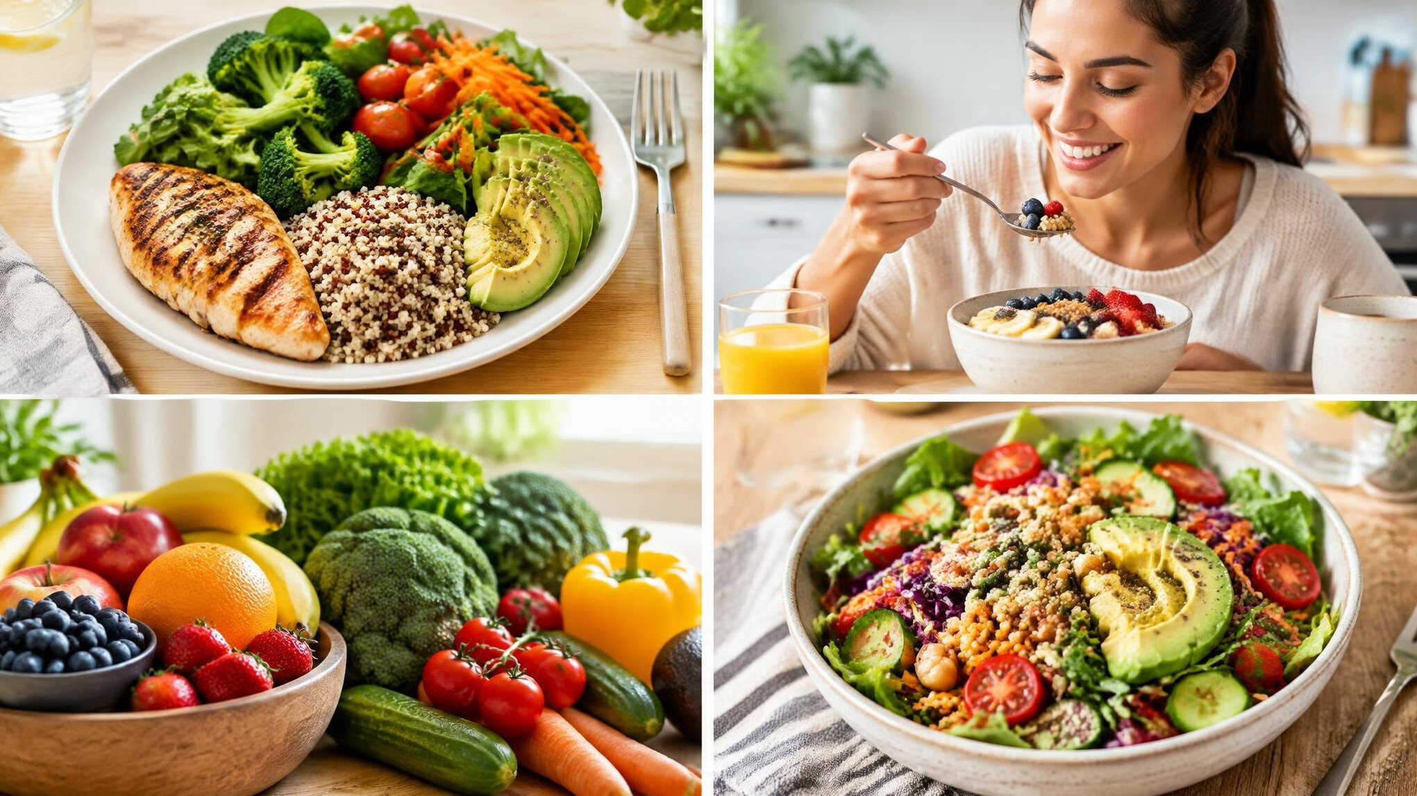 balanced healthy meal plate
