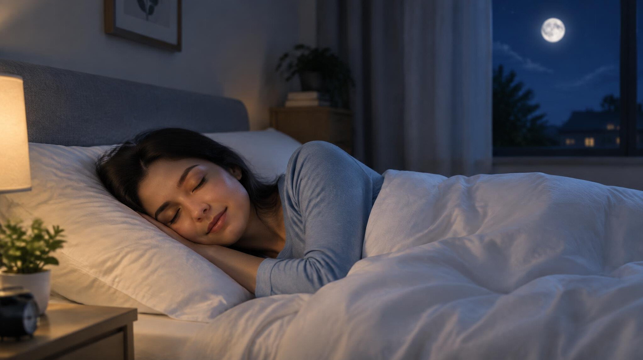 peaceful sleep in bedroom