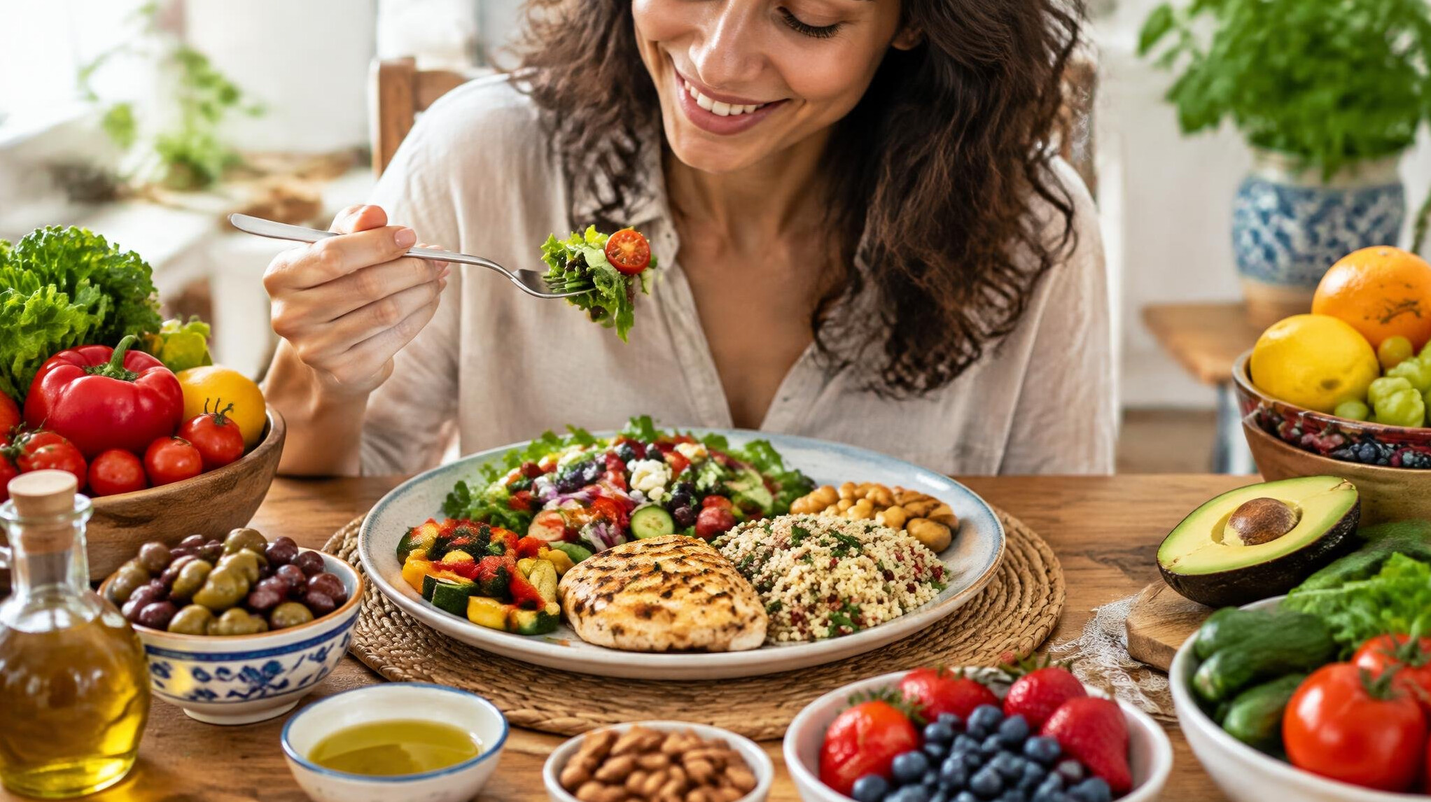 healthy mediterranean diet meal